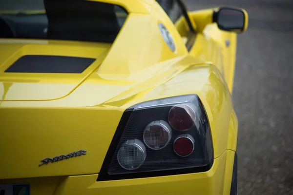 Mulhouse Franciaország Mars 2020 Hátsó Kilátás Sárga Opel Speedster Roadster — Stock Fotó