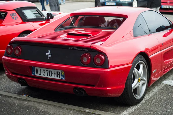 Mulhouse Francie Mars 2020 Zadní Pohled Červené Ferrari F355 Berlinetta — Stock fotografie