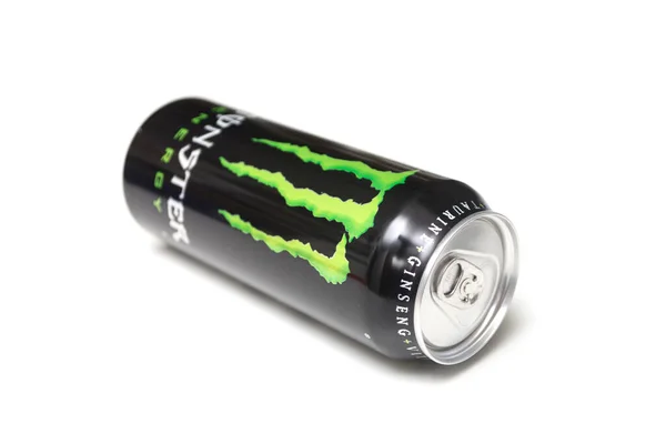 Mulhouse Frankrijk April 2020 Dicht Bij Monster Energy Drink Can — Stockfoto