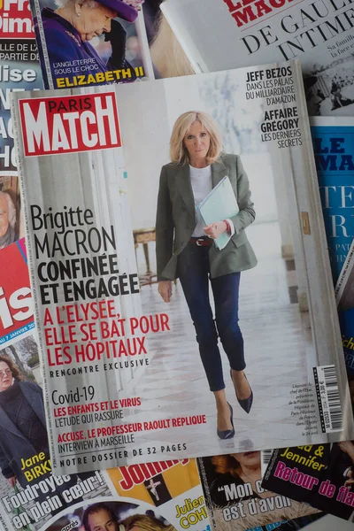 Mulhouse France Травня 2020 Closeup Brigitte Macron French First Lady — стокове фото