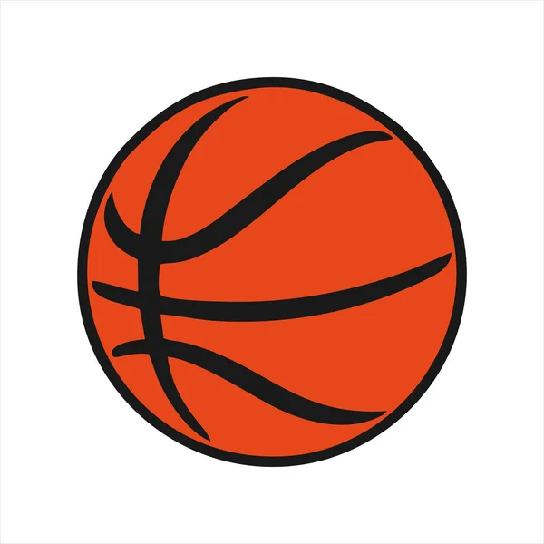 Мяч Баскетбольный Значок Изолирован Белом Фоне Баскетбольная Икона Стиле Trendy — стоковый вектор