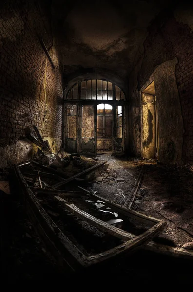 Sanatório Hospitalar Abandonado Beelitz Heilstaetten Alemanha — Fotografia de Stock