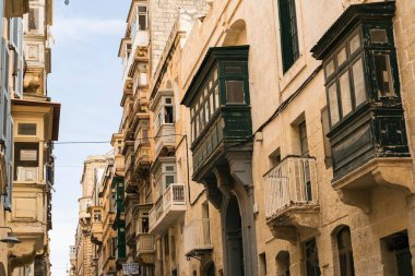 Valleta eski şehrin başkenti Malta 'nın sokakları
