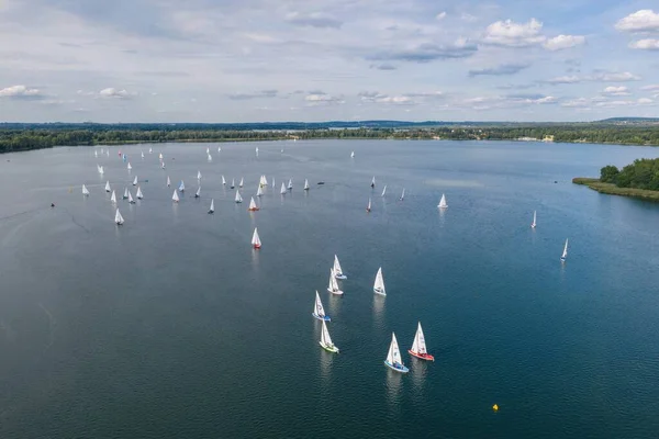 Omega Yacht Racing Segling Sjön Pogoria Dabrowa Gornicza Schlesien Polen — Stockfoto