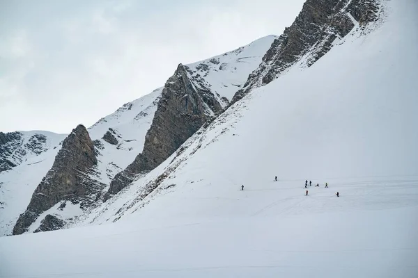 Freeride Gudauri Georgia Caucasus Resort Snowboarder Skier — Foto de Stock