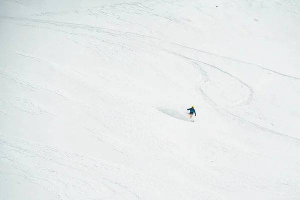Freeride Gudauri Georgia Caucaso Località Sciatore Snowboarder — Foto Stock
