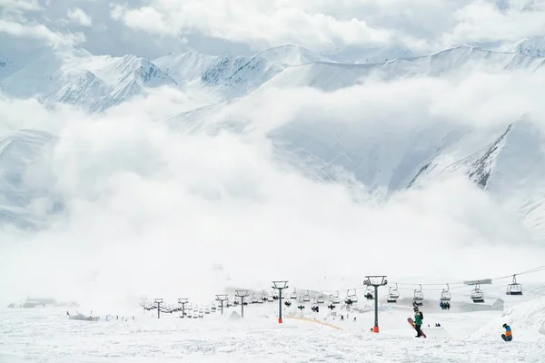 Station Ski Gudauri Hiver Montagnes Caucase Géorgie — Photo