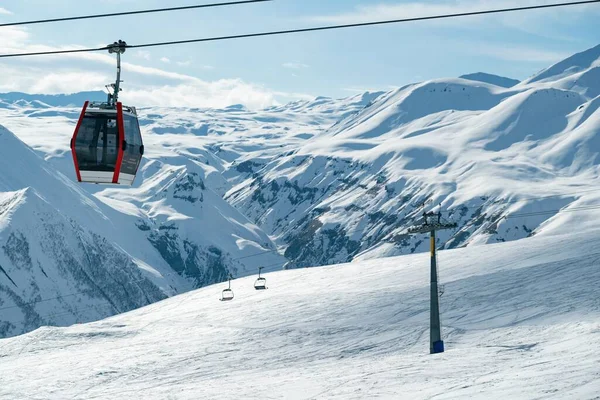 Skigebiet Gudauri Winter Kaukasus Georgien — Stockfoto