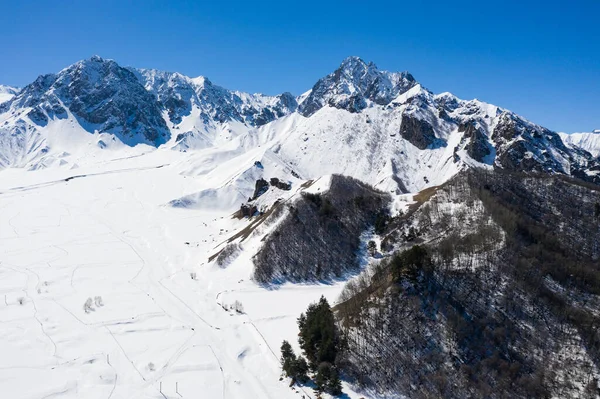 Estación Esquí Gudauri Invierno Montañas Del Cáucaso Georgia — Foto de Stock