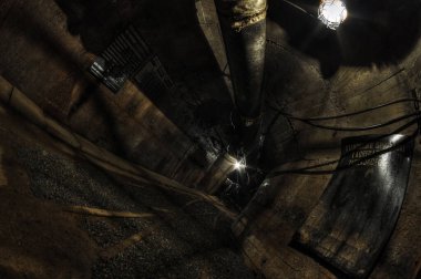 Polonya 'nın Dabrowa Gornicza şehrinde yeraltı Kömür Madeni