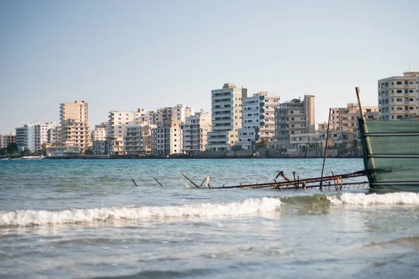 Varosha Porzucił Południową Część Cypryjskiego Miasta Famagusta — Zdjęcie stockowe