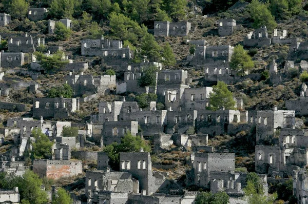 Pueblo Abandonado Kayakoy Pueblo Fantasma Fethiye Izmir Turquía —  Fotos de Stock