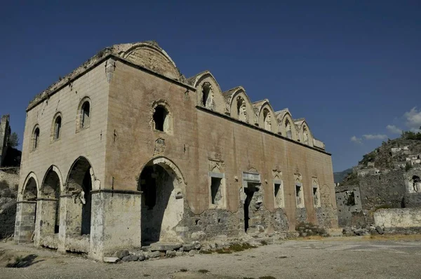 Pueblo Abandonado Kayakoy Pueblo Fantasma Fethiye Izmir Turquía —  Fotos de Stock