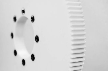 Beyaz dişli plastik dişli parça ürün fotoğrafçılığı