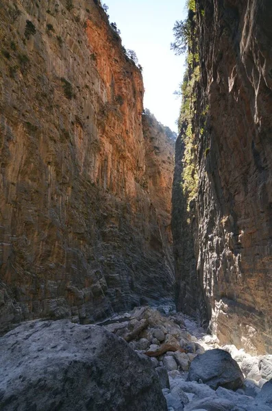 Národní Park Samaria Gorge Krétě Řecko — Stock fotografie