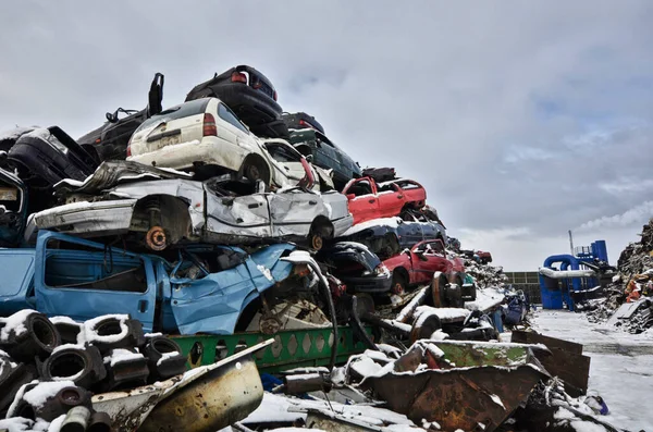 Auto Scrapyard Rottami Auto Rottami Junk Yards — Foto Stock