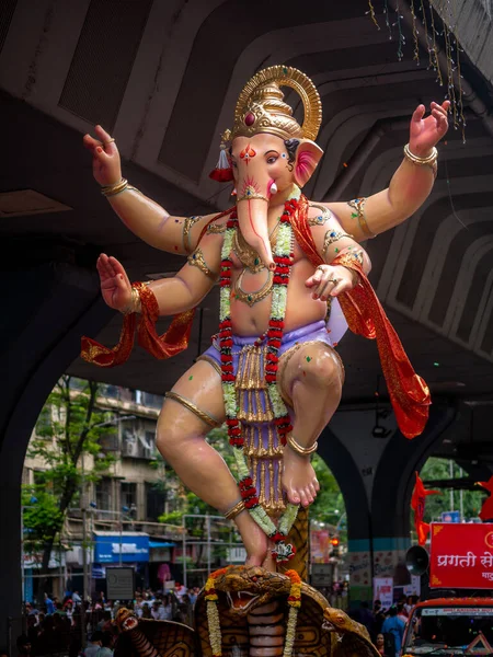 Mumbai India Septiembre 2019 Miles Devotos Despiden Del Señor Ganesha — Foto de Stock