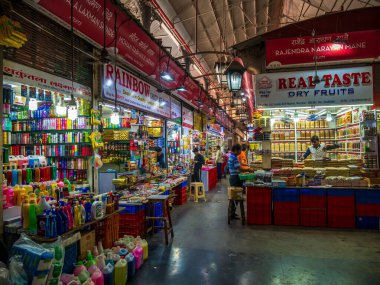 Mumbai, Hindistan - 18 Aralık 2019: Mahatma Jyotiba Phule Mandai, Güney Mumbai 'nin en ünlü pazarlarından biridir.