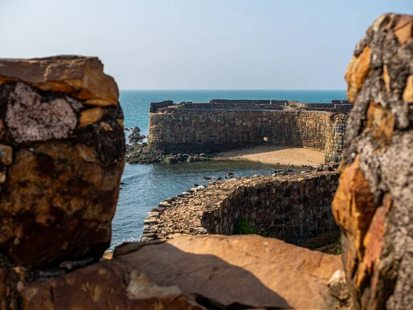 Chhatrapati Shivaji Maharaj, Maharashtra, Hindistan tarafından yapılan Sindhudurga Kalesi manzarası