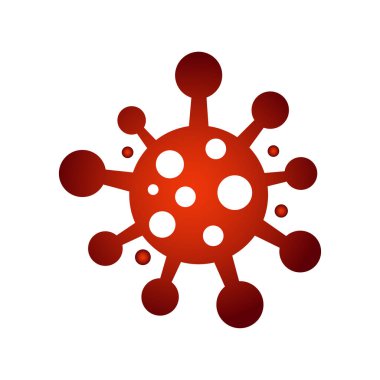 Covid-19 Coronavirus Vektör Simgesi. Beyaz Arkaplan izole edildi. Roman Coronavirus (2019-nCoV). Vektör çizimi. Infographic Element. Virüs Hücre Simgesi. Corona Virüsü Simgeyi İmzala. Wuhan Zatürresi.