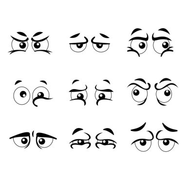 Karikatür Gözü Vektör Yüksek kalitede çizgi film gözlerinin orijinal trend vektör kümesini ayarla