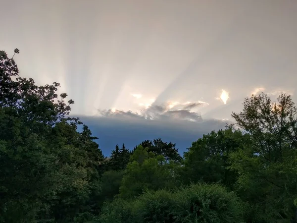 Crimea Hermosa Cielo Tarde — Foto de Stock