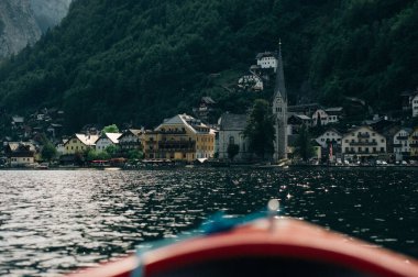 Gemiden Hallstatt 'ün panoramik görüntüsü