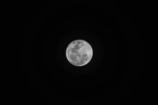 Lua Cheia Noite Escura — Fotografia de Stock