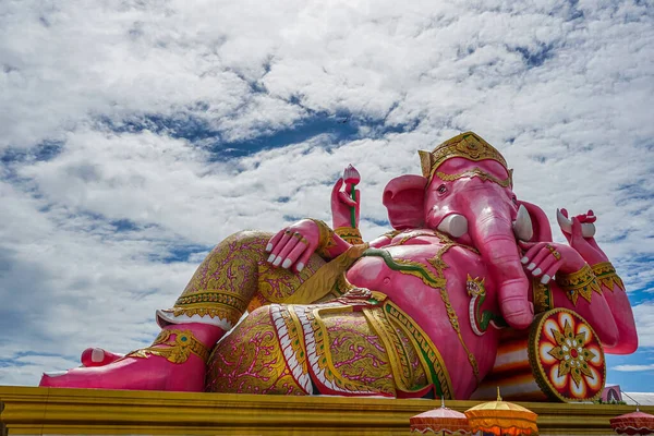 Ganesha Der Elefant Götterkönig Wat Saman Rattanaram Chachoengsao Thailand — Stockfoto