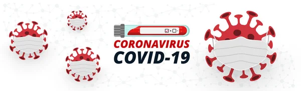 Epidemia Mondiale Coronavirus Covid — Vettoriale Stock