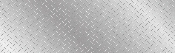 Текстурная Панорама Серебряного Металла Отражением — стоковый вектор