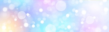 Renkli arkaplan panoramasında çok renkli bulanık bokeh