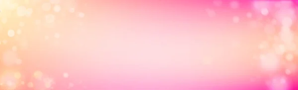 赤を背景にした多色のぼやけたボケ Panorama — ストックベクタ