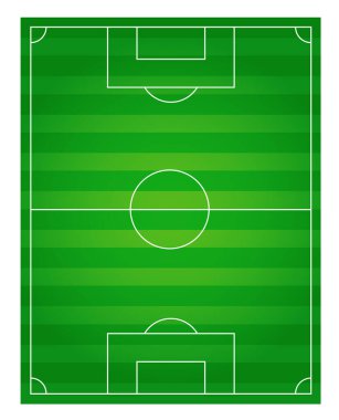 İki tonluk yeşil kaplamalı klasik futbol sahası - arka plan