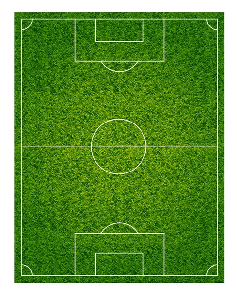 Campo Fútbol Clásico Realista Con Recubrimiento Verde Bicolor Fondo — Vector de stock