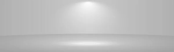 White Gray Panoramic Studio Background White Glow — Stock Photo, Image