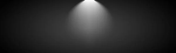 Nero Sfondo Panoramico Monolocale Con Bagliore Bianco Vettore — Vettoriale Stock