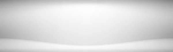 White Gray Panoramic Studio Background White Glow — Stock Vector