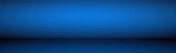 Blauwe Panoramische Studio Achtergrond Met Witte Gloed Vector — Stockvector