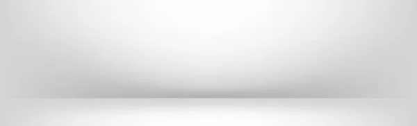 White Gray Panoramic Studio Background White Glow — Stock Vector