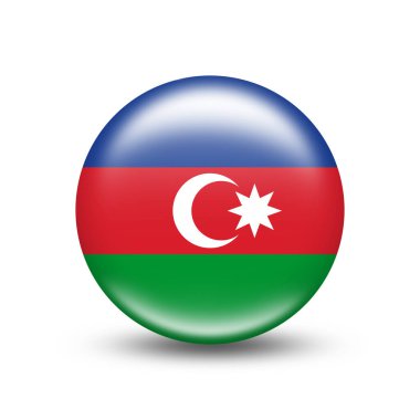 Gölgeli Azerbaycan bayrağı