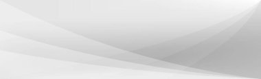 Dalgalı çizgiler ve gölgelerle beyaz vektör panoramik arkaplan