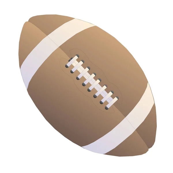 Ballon Ovale Football Américain Sur Fond Blanc Illustration Vectorielle — Image vectorielle