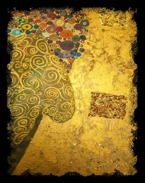 Textura, fundo e imagem colorida de uma composição de pintura abstrata original, óleo sobre tela — Fotografia de Stock