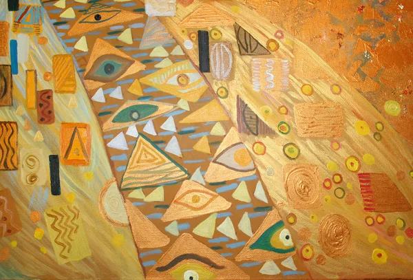 Doku, arka plan ve özgün bir soyut resim kompozisyon, tuval üzerine yağlı boya renkli görüntü — Stok fotoğraf