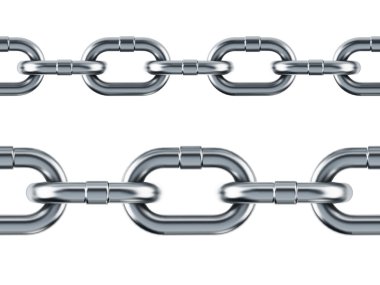 Sorunsuz Gümüş Zincir desen. 3D çizim