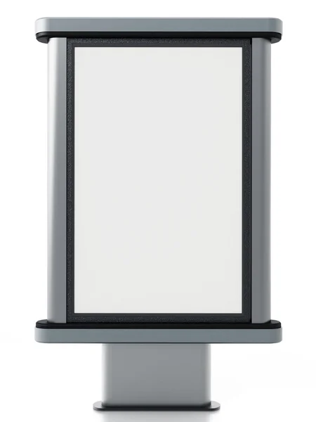 CLP City poster stand luce isolato su sfondo bianco. Illustrazione 3D — Foto Stock