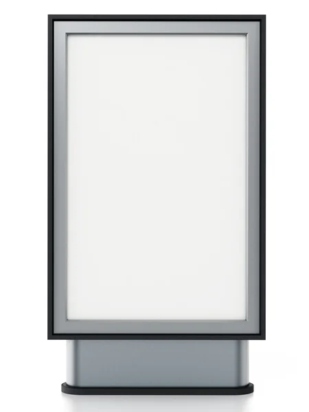 Soporte de póster de luz CLP City aislado sobre fondo blanco. Ilustración 3D —  Fotos de Stock