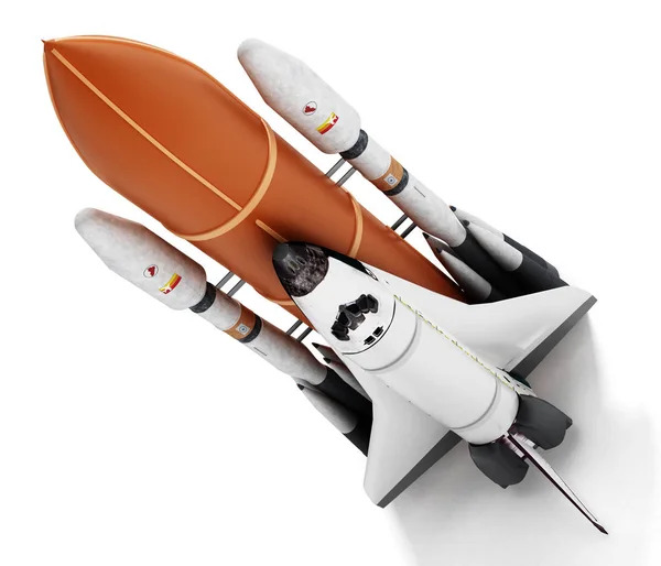 Lancio dello Space Shuttle. Illustrazione 3D — Foto Stock