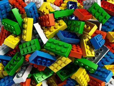 Yapı taşları arka plan. 3D çizim